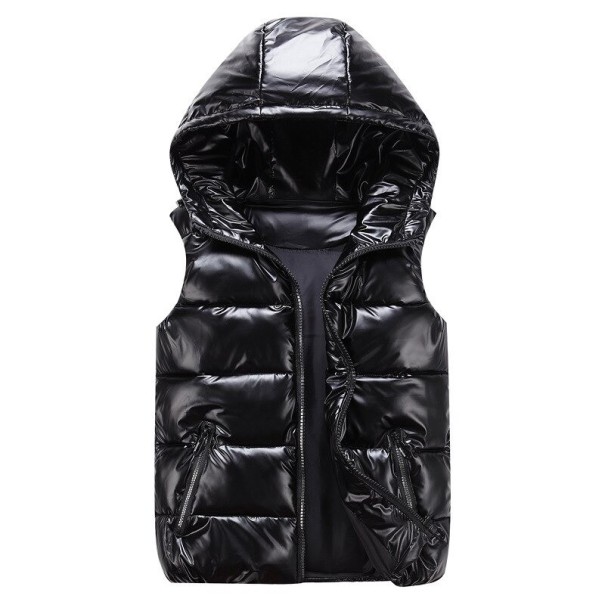 Børne quiltet vest L1873 sort 10