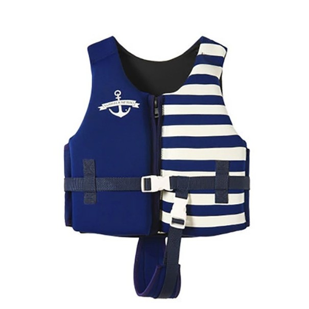 Børne redningsvest Børne redningsvest Børne svømmevest med tryk V338 mørkeblå L-XL