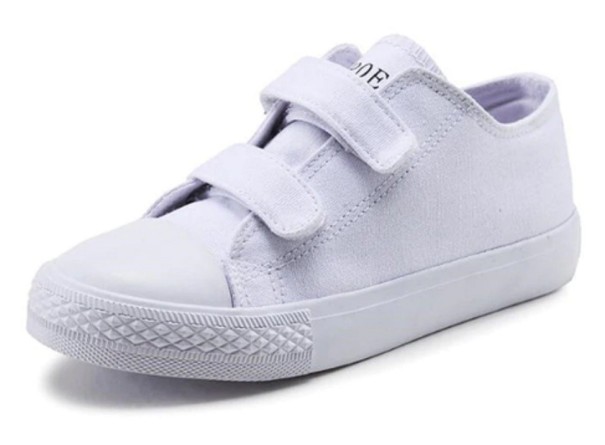 Børne-sneakers i kanvas A764 hvid 24