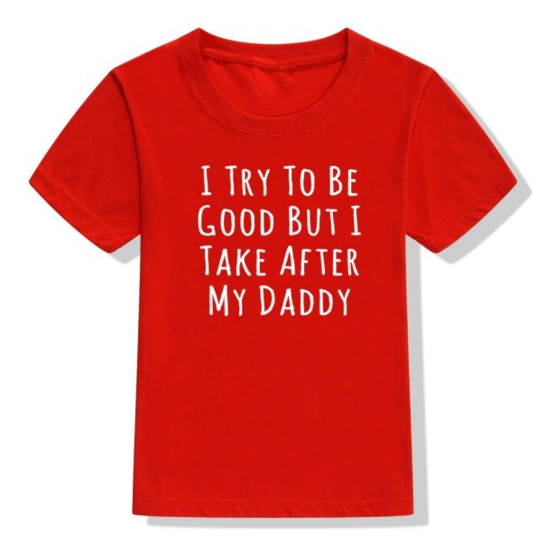 Børne-T-shirt B1551 rød 9-12 måneder A