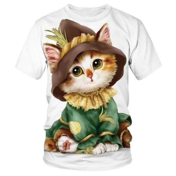 Børne-T-shirt med kat B1439 10 D