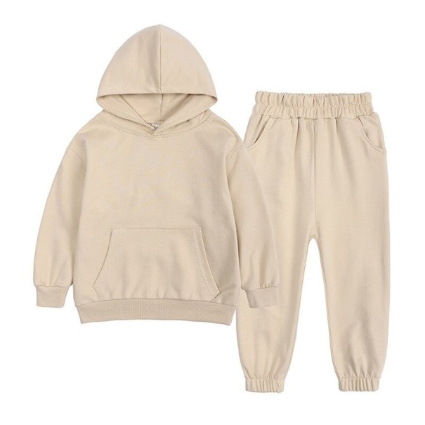 Børne træningsdragt 1658 beige 10