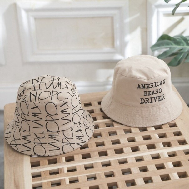 Børne vendbar hue beige