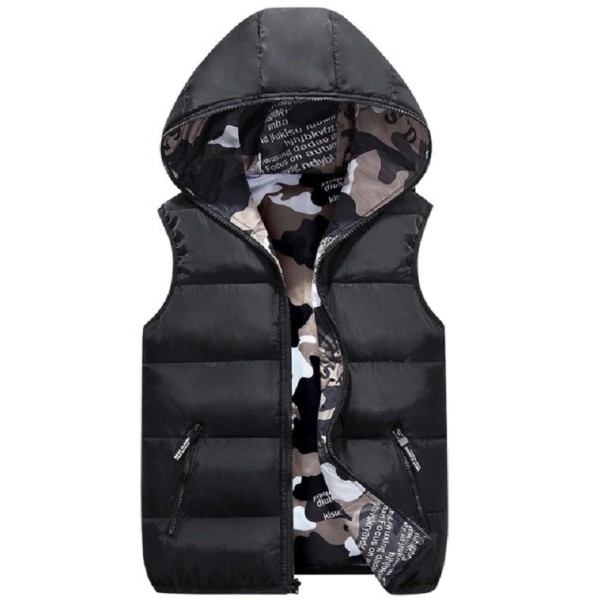 Børne vendbar vest L1839 sort 6