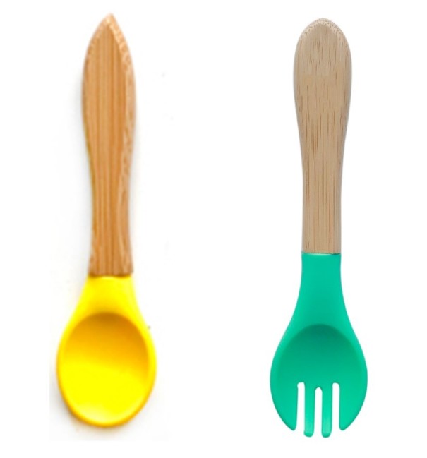 Børnebestik i bambus, 2 stk. 2