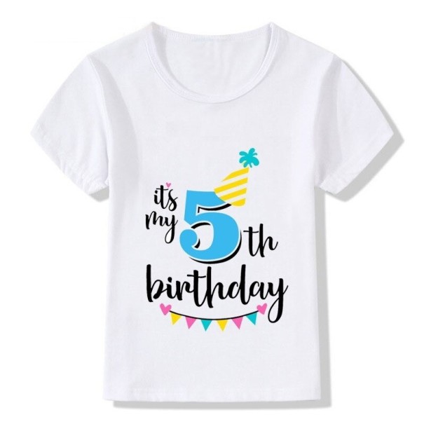 Børnefødselsdags-t-shirt 6 L