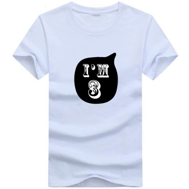 Børnefødselsdags-t-shirt B1510 hvid 3 C
