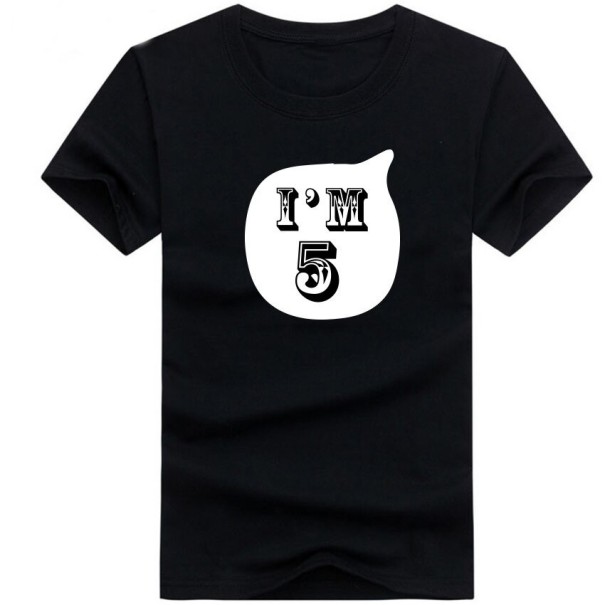 Børnefødselsdags-t-shirt B1510 sort 3 E