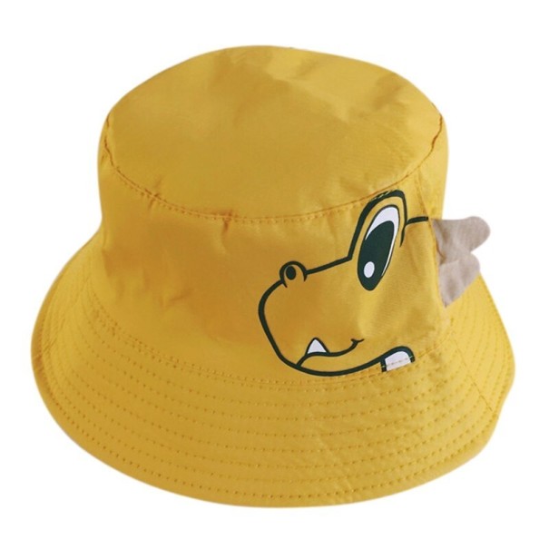 Børnehue med flodhest gul