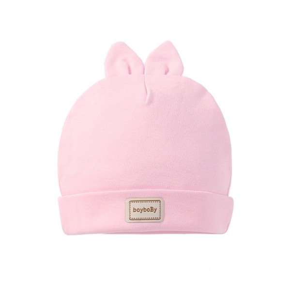 Børnehue med ører rosa 2