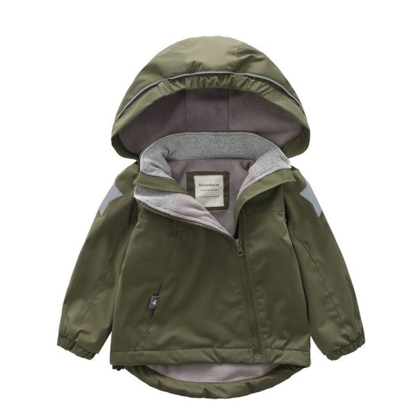 Børnejakke L2070 armygrøn 3