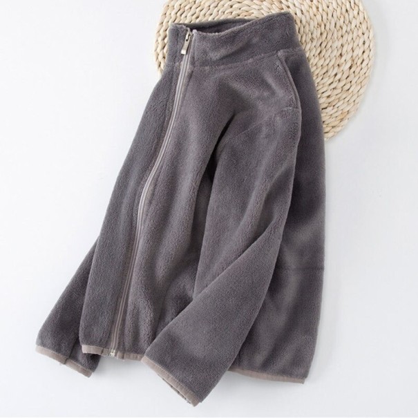 Børneplys sweatshirt L1900 grå 8