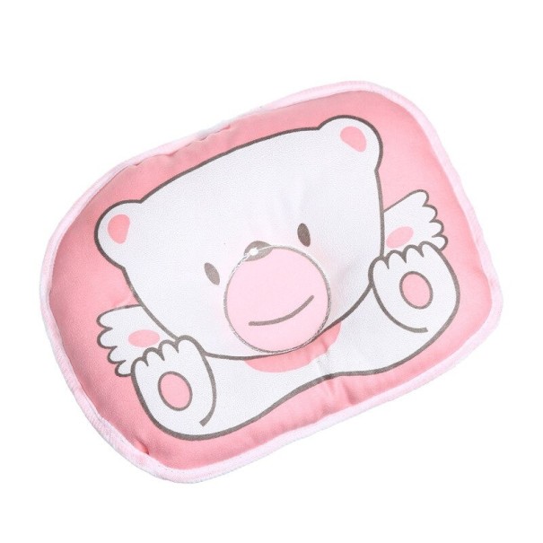 Børnepude med bamse rosa