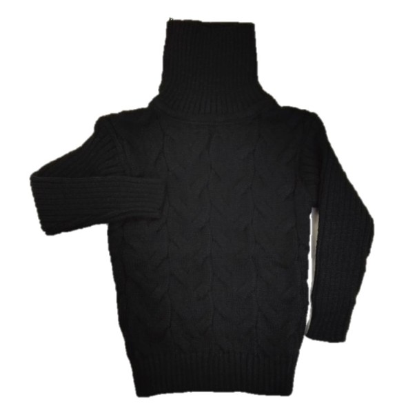 Børnestrikket sweater J2888 sort 2