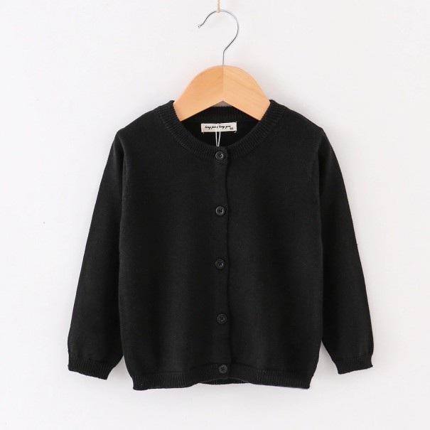 Børnesweater med knapper L592 sort 7