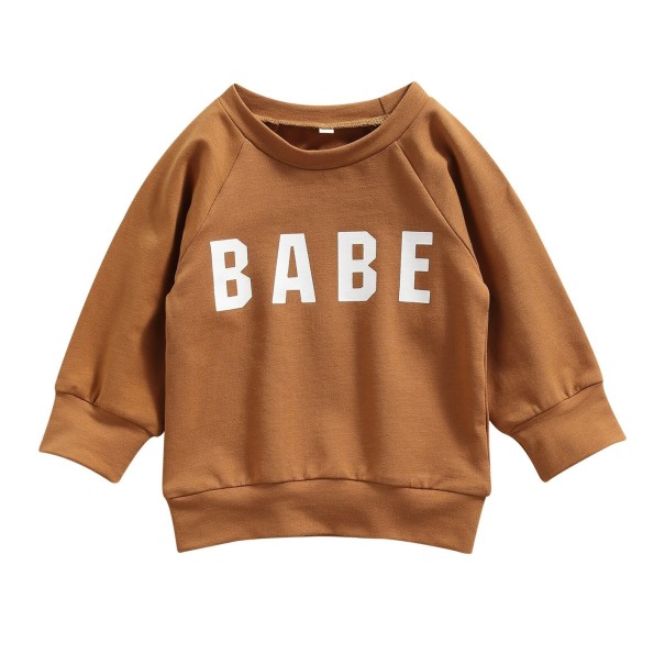 Børnesweatshirt B1636 brun 6-12 måneder