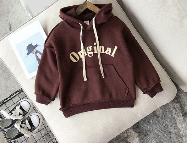 Børnesweatshirt L519 kaffefarvet 3