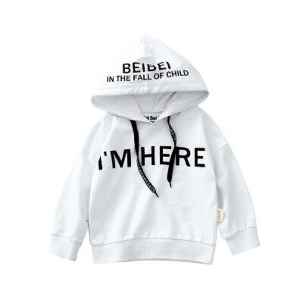 Børnesweatshirt L551 hvid 12-18 måneder