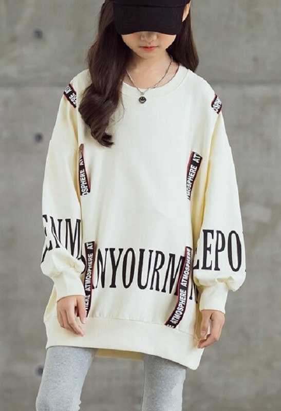 Børnesweatshirt L554 hvid 8