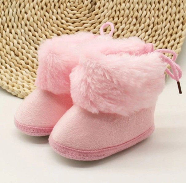 Børns vintertøfler A2567 rosa 0-6 måneder