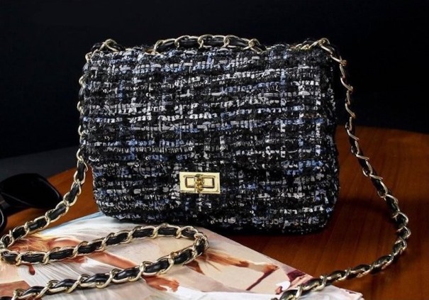 Borsa a tracolla da donna M1252 blu scuro S