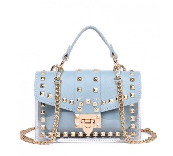 Borsa a tracolla da donna M1428 azzurro