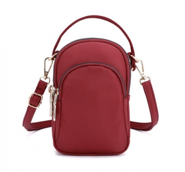 Borsa a tracolla da donna M874 bordeaux