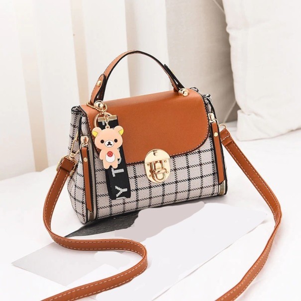 Borsa a tracolla in pelle da donna M796 marrone