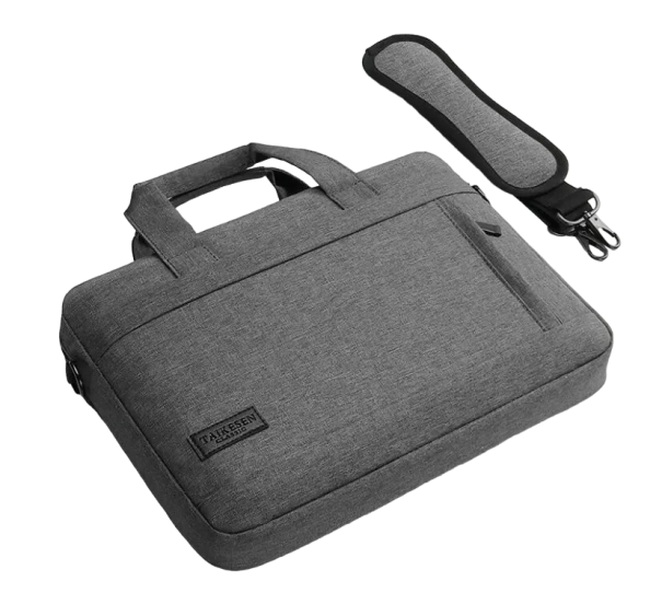 Borsa a tracolla per notebook per Macbook Air, Pro, HP, Huawei, Asus, Dell 13 pollici, 36,5 x 26 x 4,5 cm grigio