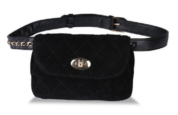 Borsa a vita da donna T825 nero