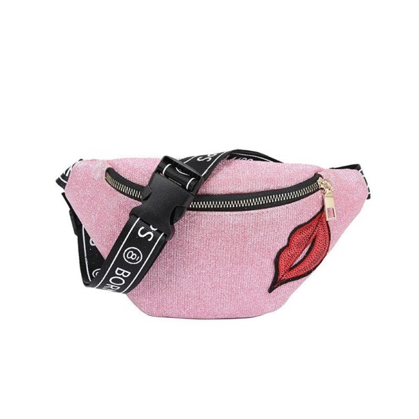Borsa a vita da donna T859 rosa