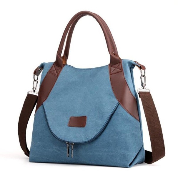 Borsa da donna in tela J110 blu