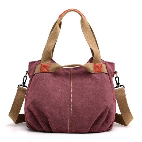 Borsa da donna in tela M1347 bordeaux