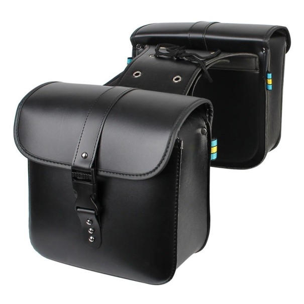 Borsa da moto retro 26x25x12 cm in PU pelle PVC Borsa laterale per serbatoio Borsa da stivaggio Bagaglio Accessori per moto 1