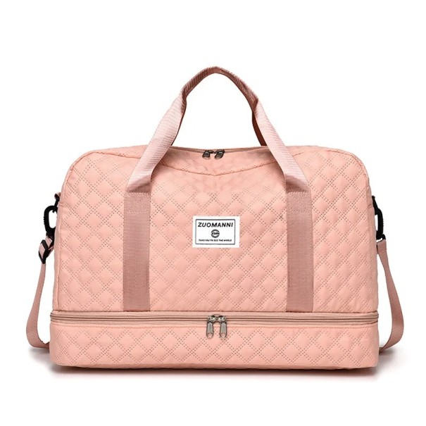 Borsa da viaggio in nylon ad alta capacità 49 x 25 x 32 cm Borsa sportiva a tracolla Borsa da palestra Borsa da weekend per viaggi e allenamenti rosa
