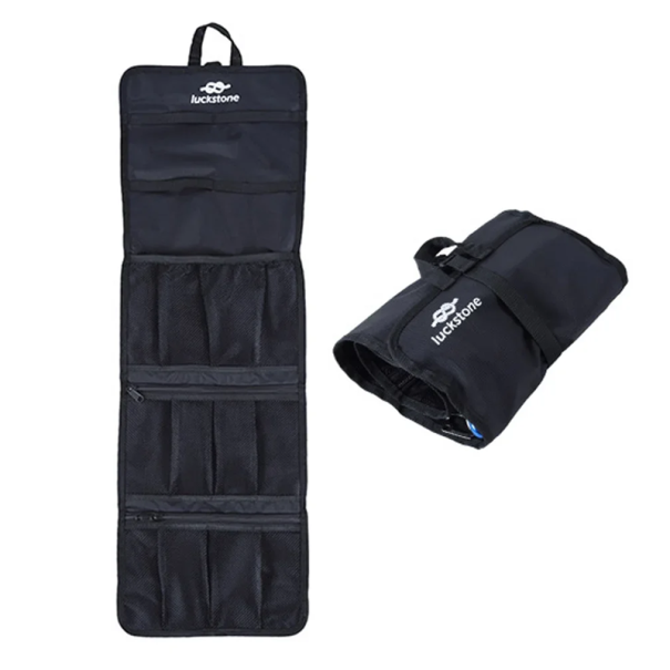 Borsa di stoccaggio organizzata per attrezzature 84 x 27 cm Borsa da viaggio pieghevole in tessuto Oxford Borsa portatile pratica per accessori e attrezzi nero