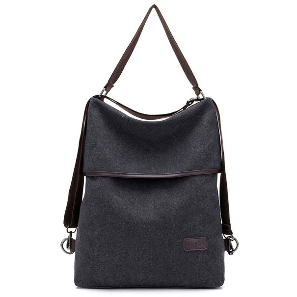 Borsa e zaino da donna 2 in 1 nero