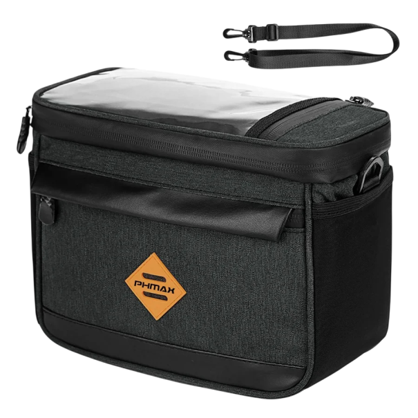 Borsa impermeabile per bicicletta 23 x 12 x 18 cm 4,5 l Borsa ciclismo in poliestere Borsa da telaio e portapacchi nero