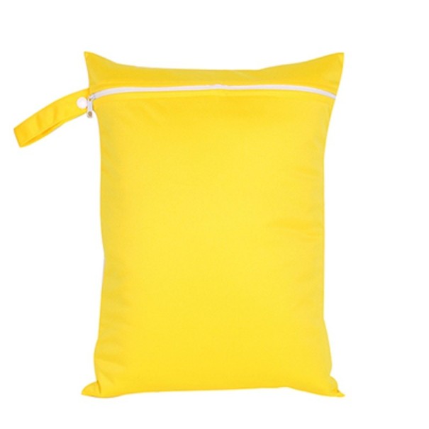 Borsa impermeabile per pannolini monocolore giallo