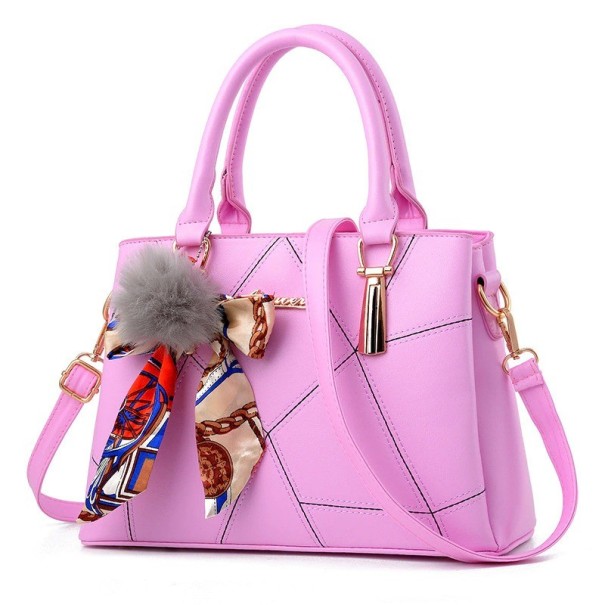 Borsa in pelle da donna M1092 rosa