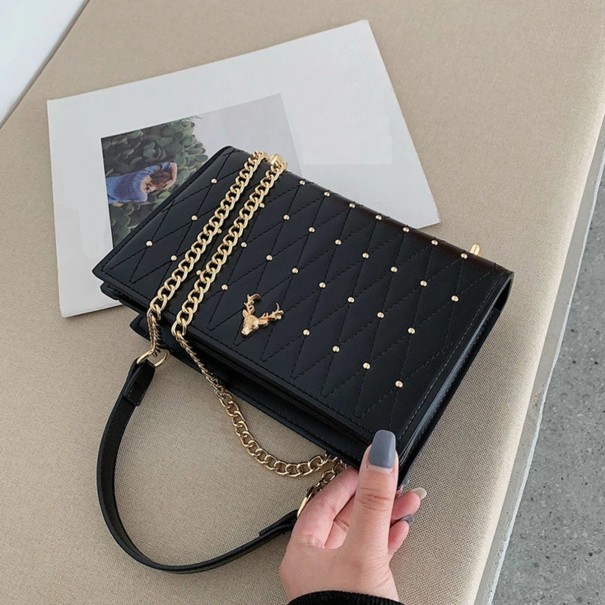 Borsa in pelle da donna M1183 nero