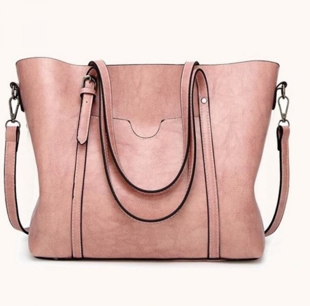 Borsa in pelle da donna M1253 rosa