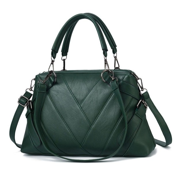 Borsa in pelle da donna M1304 verde scuro