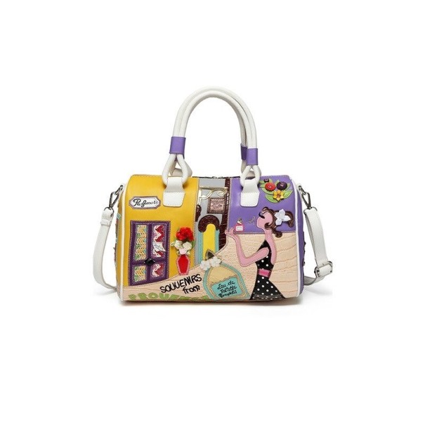 Borsa in pelle da donna M1334 bianco L