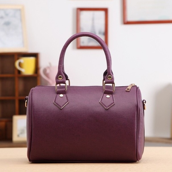Borsa in pelle da donna M1643 viola scuro