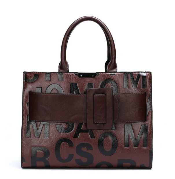 Borsa in pelle da donna M1659 marrone scuro