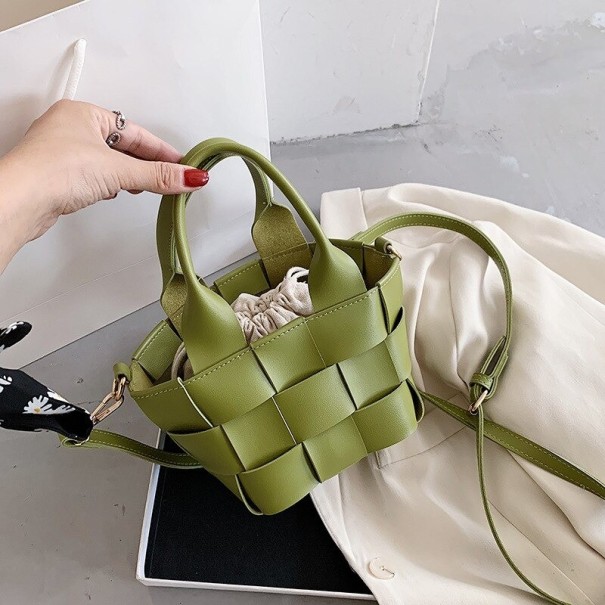 Borsa in pelle da donna M1779 verde oliva