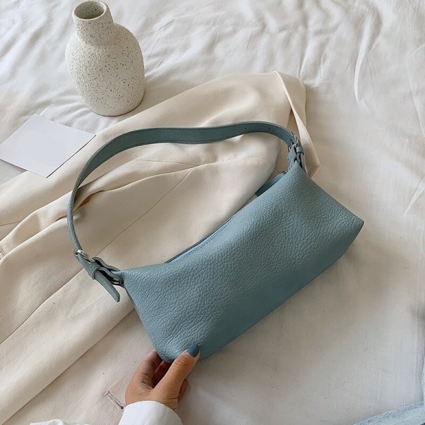 Borsa in pelle da donna M1804 azzurro