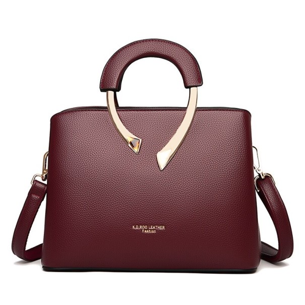 Borsa in pelle da donna M787 bordeaux