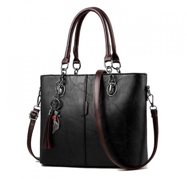 Borsa in pelle da donna M813 nero